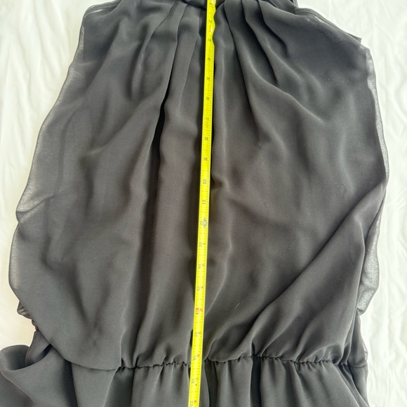 RUDSAK Black Goth Mini Dress Halter Ruffles Chiffon Sheer - Picture 16 of 16